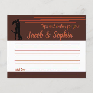 Flyer Consejos y deseos para tarjeta de ducha de novia p