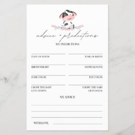 Flyer Consejos y predicciones Baby Shower Rústico de vac