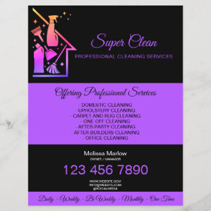 Flyer Conserjería Limpieza de Casas Criada Conserje