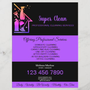 Flyer Conserjería Limpieza de Casas Criada Conserje