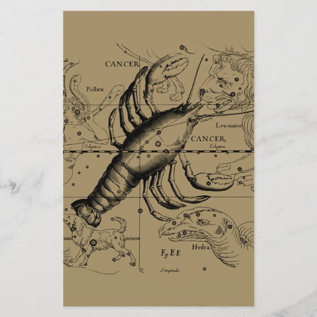 Flyer Constelación de Cáncer Hevelius 1690 Junio 21-Juli (Frente)