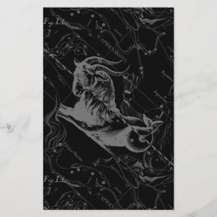 Flyer Constelación de Capricornio Hevelius 1690 en negro