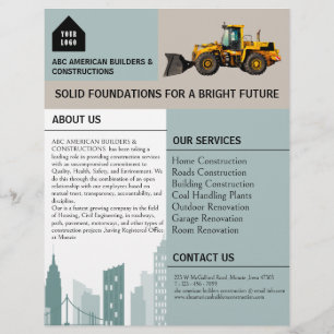 Flyer Construcción de logotipos personalizados Publicida