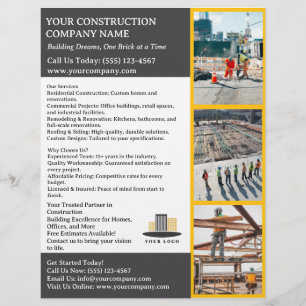 Flyer Construcción o construcción moderna