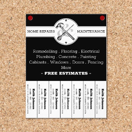 Flyer Construcción profesional Handyman Black Modern