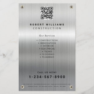 Flyer Constructor Constructor Metalizado QR Code Busines