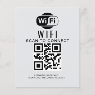 Flyer Contraseña de Wifi   Análisis de código QR para co
