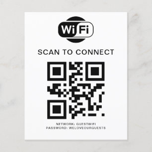Flyer Contraseña de Wifi   Análisis de código QR para co