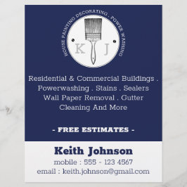 Flyer Contratista de lavado de energía del pintador de l