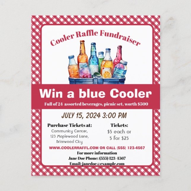 FLYER COOLER RAFFLE FUNDRAISER (Frente)