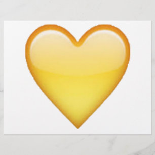 Flyer Corazón amarillo - Emoji
