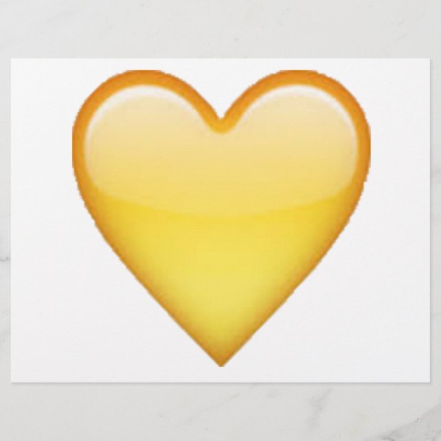Flyer Corazón amarillo - Emoji (Frente)