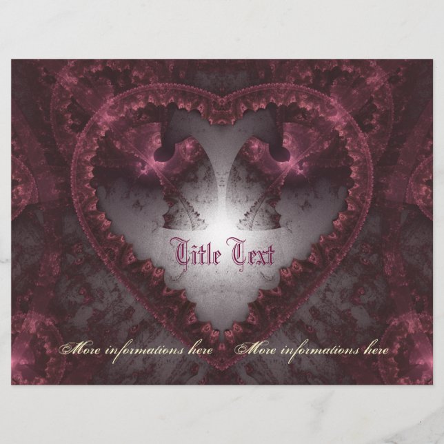 Flyer Corazón gótico morado 001 (Frente)