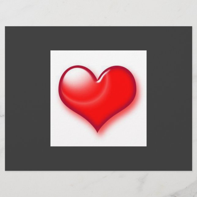 Flyer Corazón Rojo el día de San Valentín (Frente)