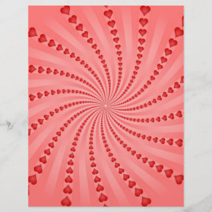 Flyer Corazones en espiral: arte vectorial: