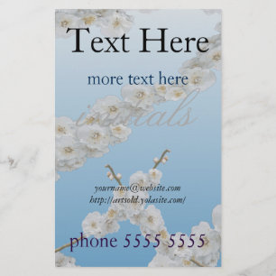 Flyer Corea Florecimiento del cerezo blanco