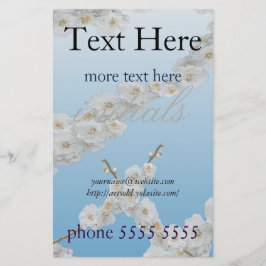 Flyer Corea Florecimiento del cerezo blanco