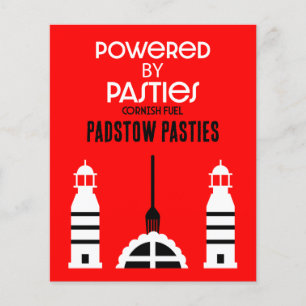 Flyer Cornwall Cornish prepara comida inglesa