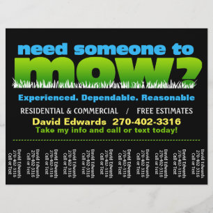 Flyer Cortar Césped_Custom Dave Edwards