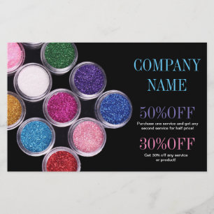 Flyer cosmetólogo artista de maquillaje de cosméticos co