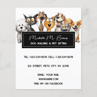 Flyer Crazy Crazy Cats Perros Mascota Sitter Blanco mode