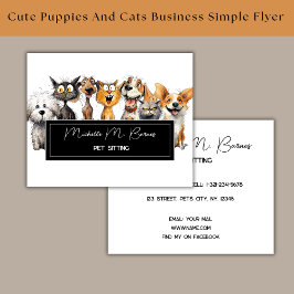 Flyer Crazy Crazy Cats Perros Mascota Sitter Business