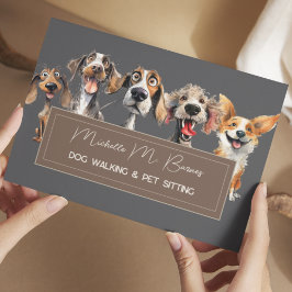 Flyer Crazy Gracioso Perro Walker Sitter Código QR Moder