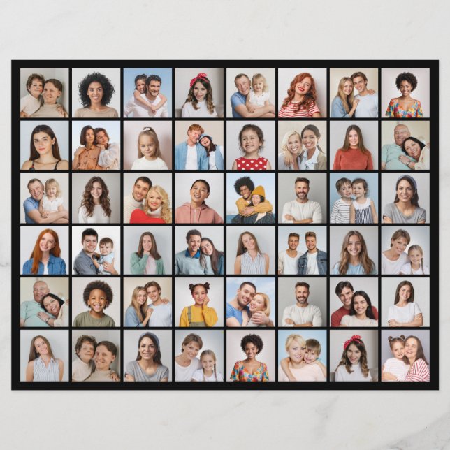 Flyer Crea tu propio collage de 48 fotos (Frente)