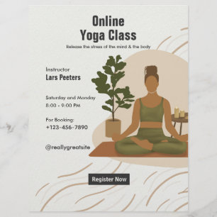 Flyer Crea tu propio Personalizable en línea de clases d