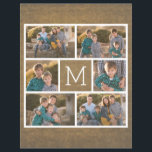 Flyer Crear su propio Collage de fotos - 6 fotos Monogra<br><div class="desc">Usa hasta seis fotos cuadradas para crear un regalo único y personal. Si necesita ajustar las imágenes,  haga clic en la herramienta personalizar para realizar cambios. Foto: Photography © Storytree Studios,  Stanford,  CA.</div>