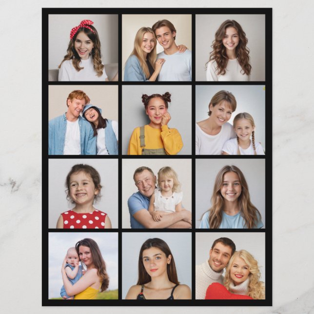 Flyer Crear su propio Collage de fotos de 12 (Frente)