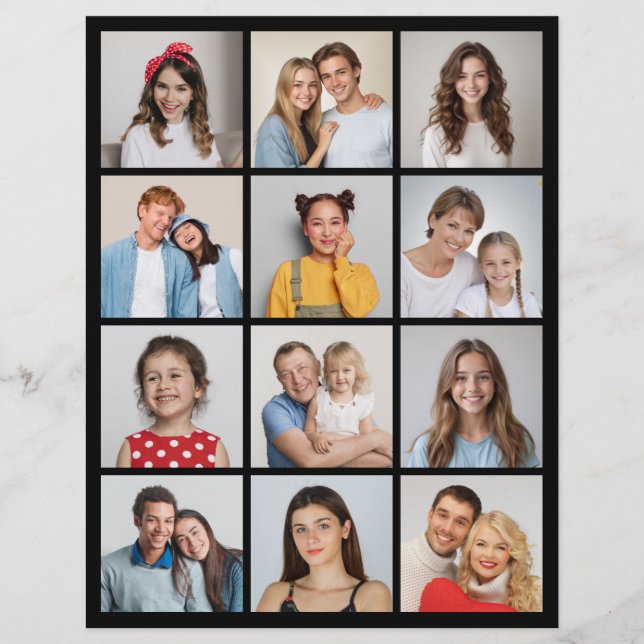 Flyer Crear su propio Collage de fotos de 12 (Frente)