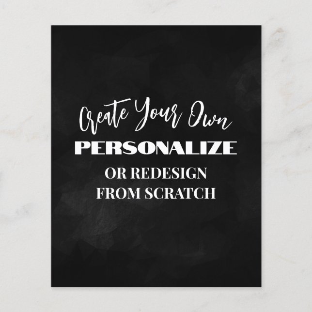 Flyer Crear uno propio - Diseñar un Personalizado (Frente)