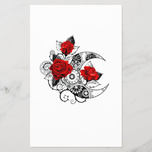 Flyer Creciente Mecánico con Rosas Rojas