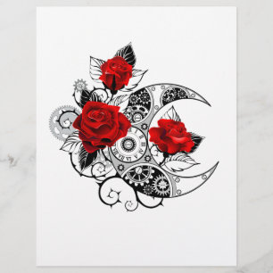 Flyer Creciente Mecánico con Rosas Rojas