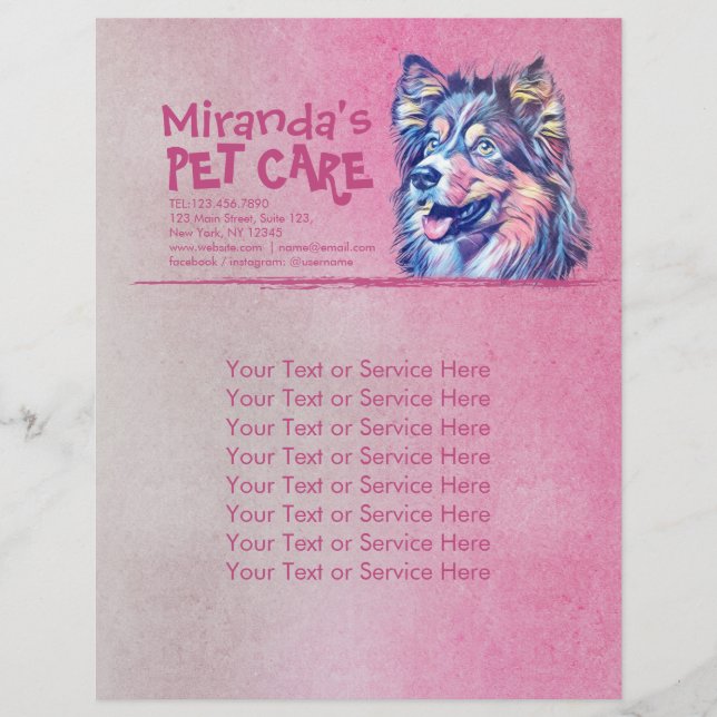 Flyer Crecimiento de la Cuidado de las Mascotas Sentado  (Frente)