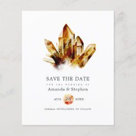 Flyer Cristales de Ojo de Tigre para Boda Save The Date