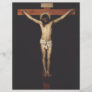 Flyer Cristo crucificado por Diego Velázquez