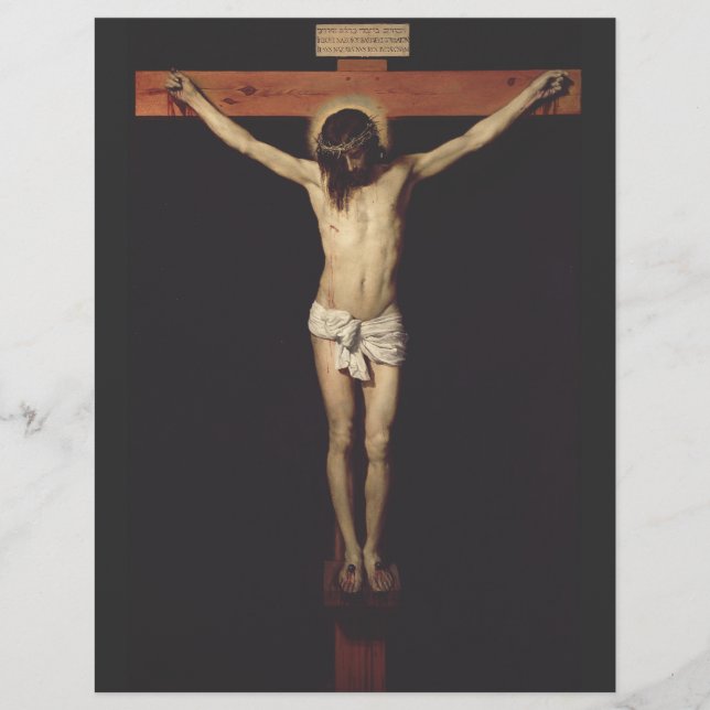 Flyer Cristo crucificado por Diego Velázquez (Frente)