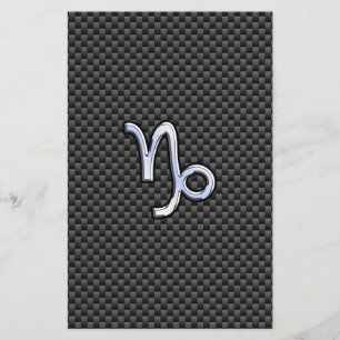 Flyer Cromado como Rótulo Zodiac Capricornio en fibra de