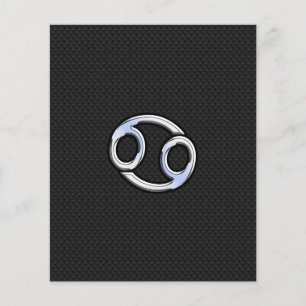 Flyer Cromo Como Signo Del Zodiaco Cáncer