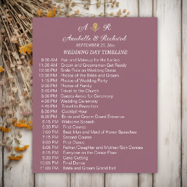 Flyer Cronología de Boda Elegante con Monograma Simple