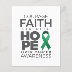 Flyer Cronología motivacional del cáncer de hígado Citas