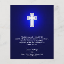 Cruz Blanca Cristiana sobre fondo azul marino