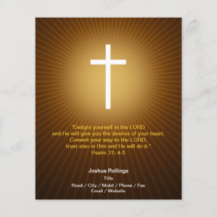 Flyer Cruz cristiana de fondo azul