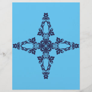 Flyer Cruz Cristiana en Arte Azul Celeste