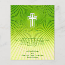 Cruz cristiana en fondo verde