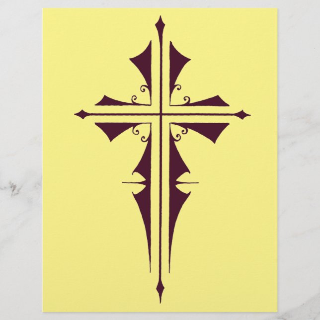 Flyer Cruz cristiana púrpura (Frente)