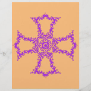 Flyer Cruz Cristiana Rosa Arte Moderno Estético