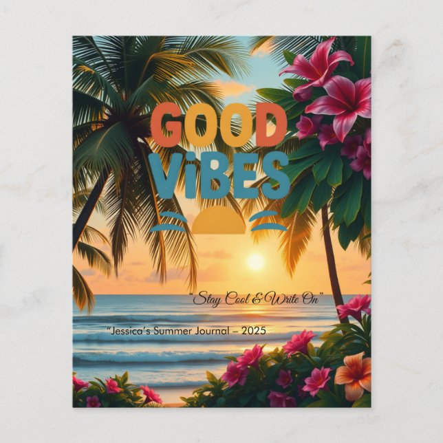 Flyer Cuaderno tropical de ondas de verano (Frente)